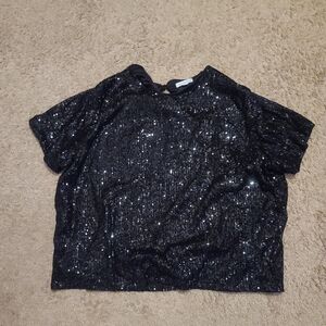Black sequin top